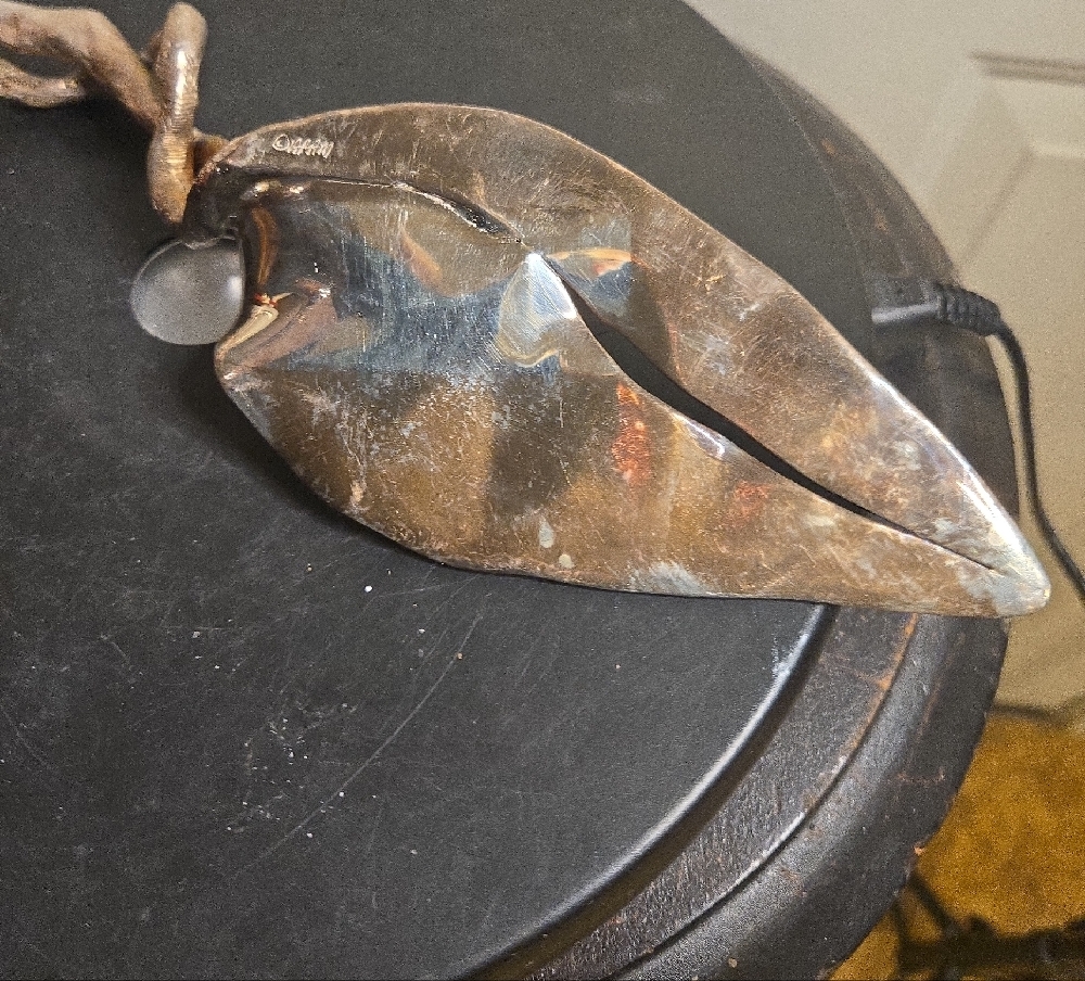 Micheal Aram Cake Knife Freeform Sculptural Handle Silverplate - Picture 8 of 11